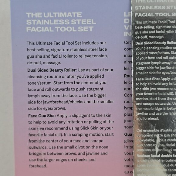 SACHEU Beauty The Ultimate Stainless Steel Facial 2 Pc Tool Set Travel Pouches - Picture 10 of 16